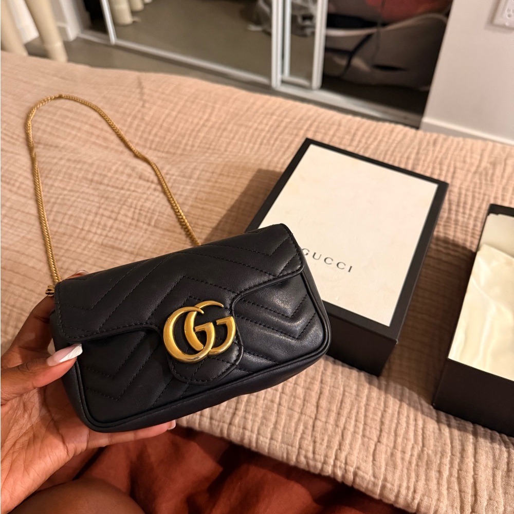 Gucci Black mini Marmont Bag